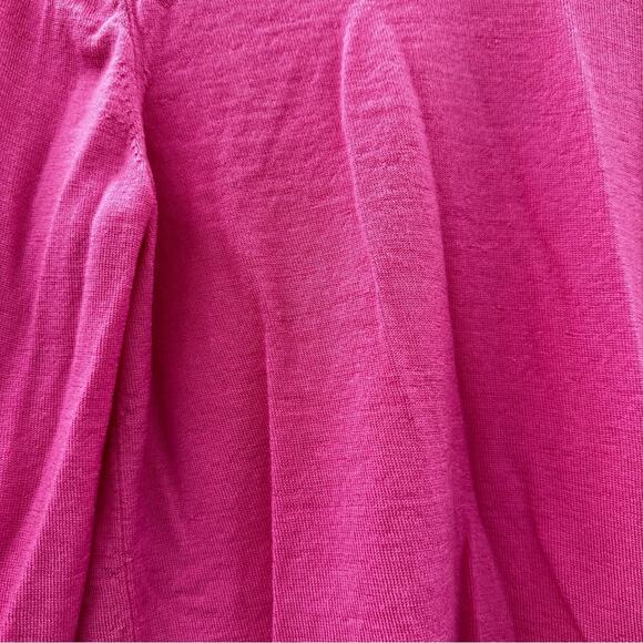 J. Crew Pink 100% Merino Wool‎ Long Sleeve Pullover Sweater Size M - Picture 7 of 9